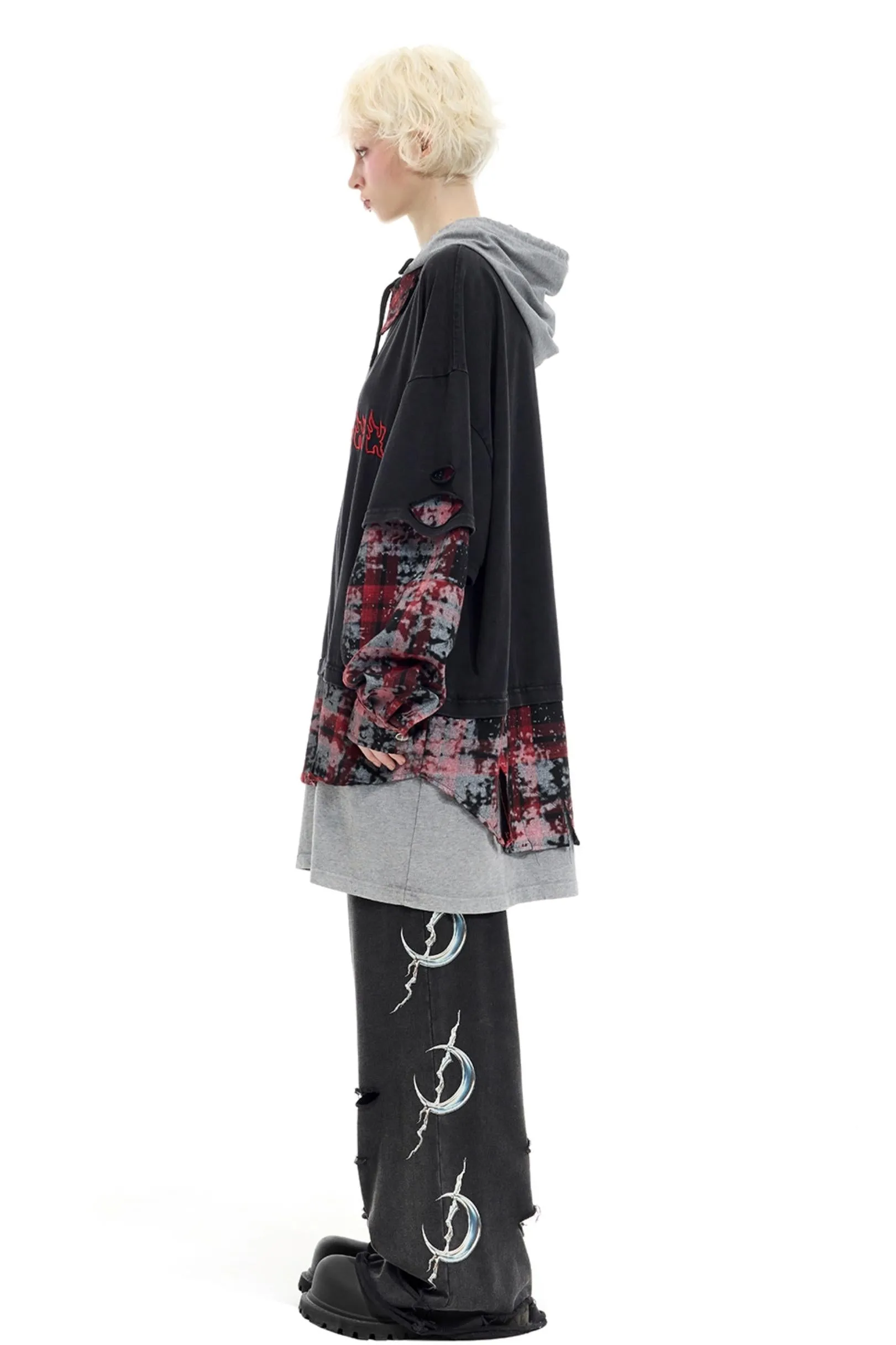 Layered Hooded T-Shirt