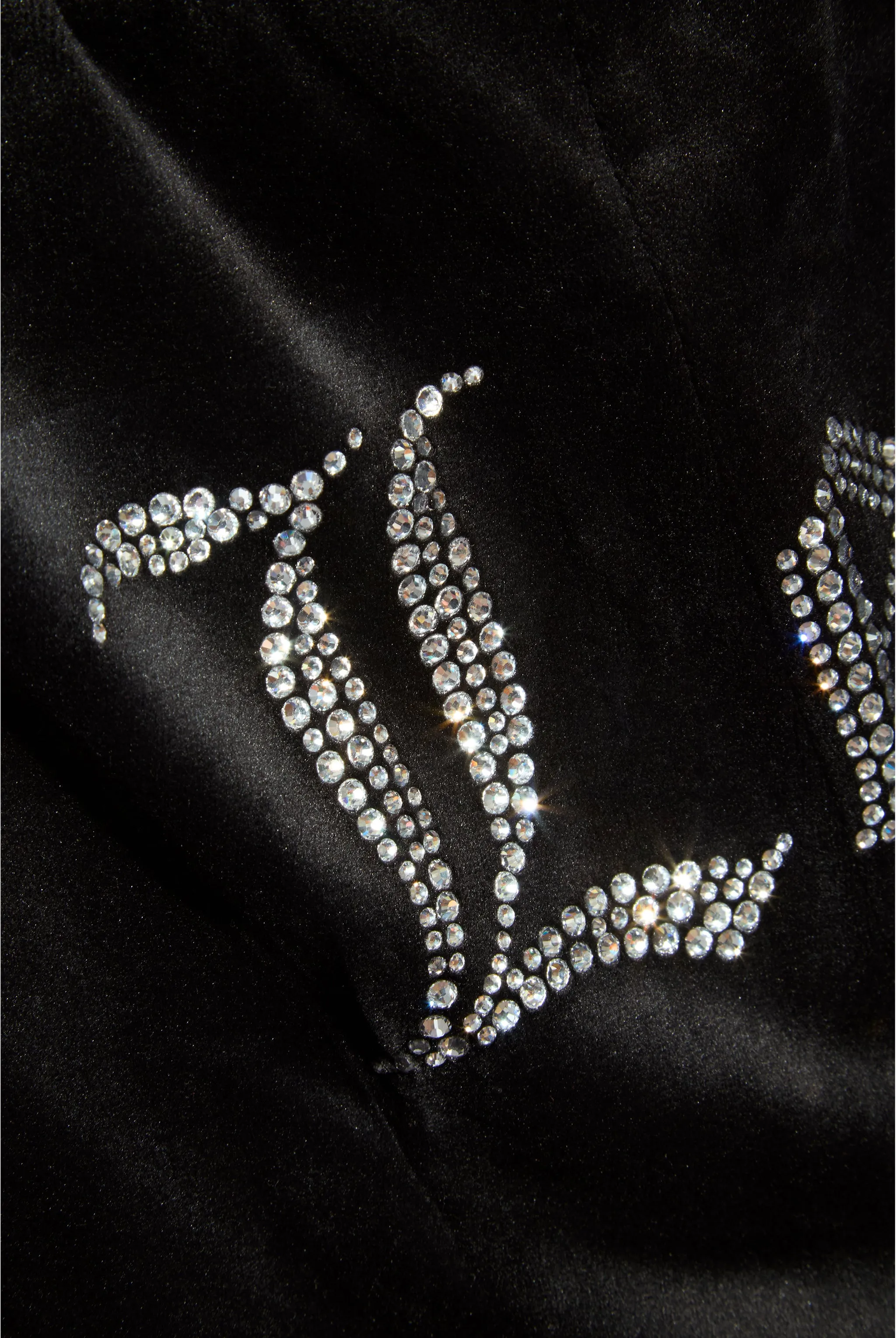'LEO' BLACK VELOUR DIAMANTÉ TRACKSUIT BOTTOM