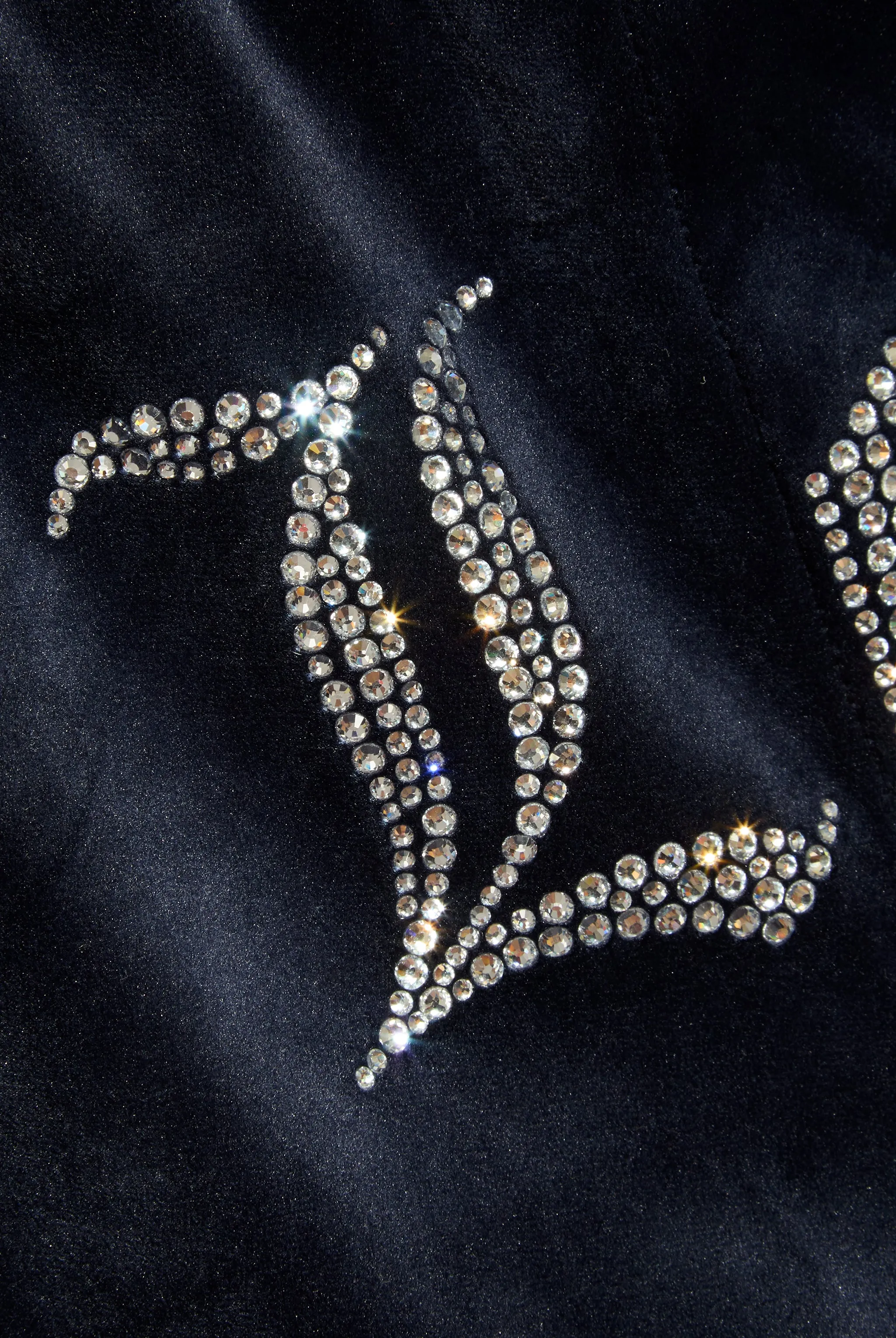 'LEO' NIGHT SKY VELOUR DIAMANTÉ TRACKSUIT BOTTOM