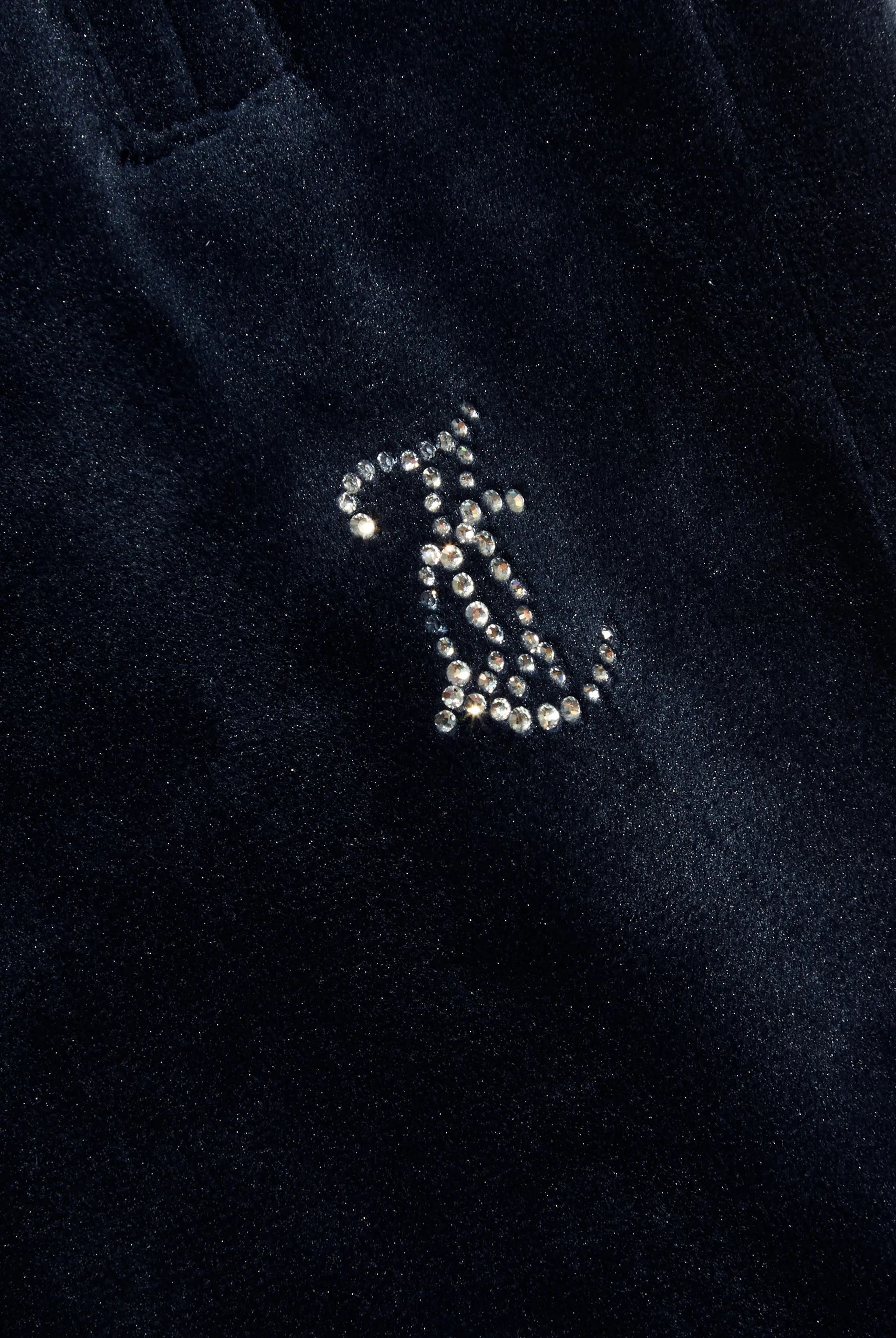 'LEO' NIGHT SKY VELOUR DIAMANTÉ TRACKSUIT BOTTOM