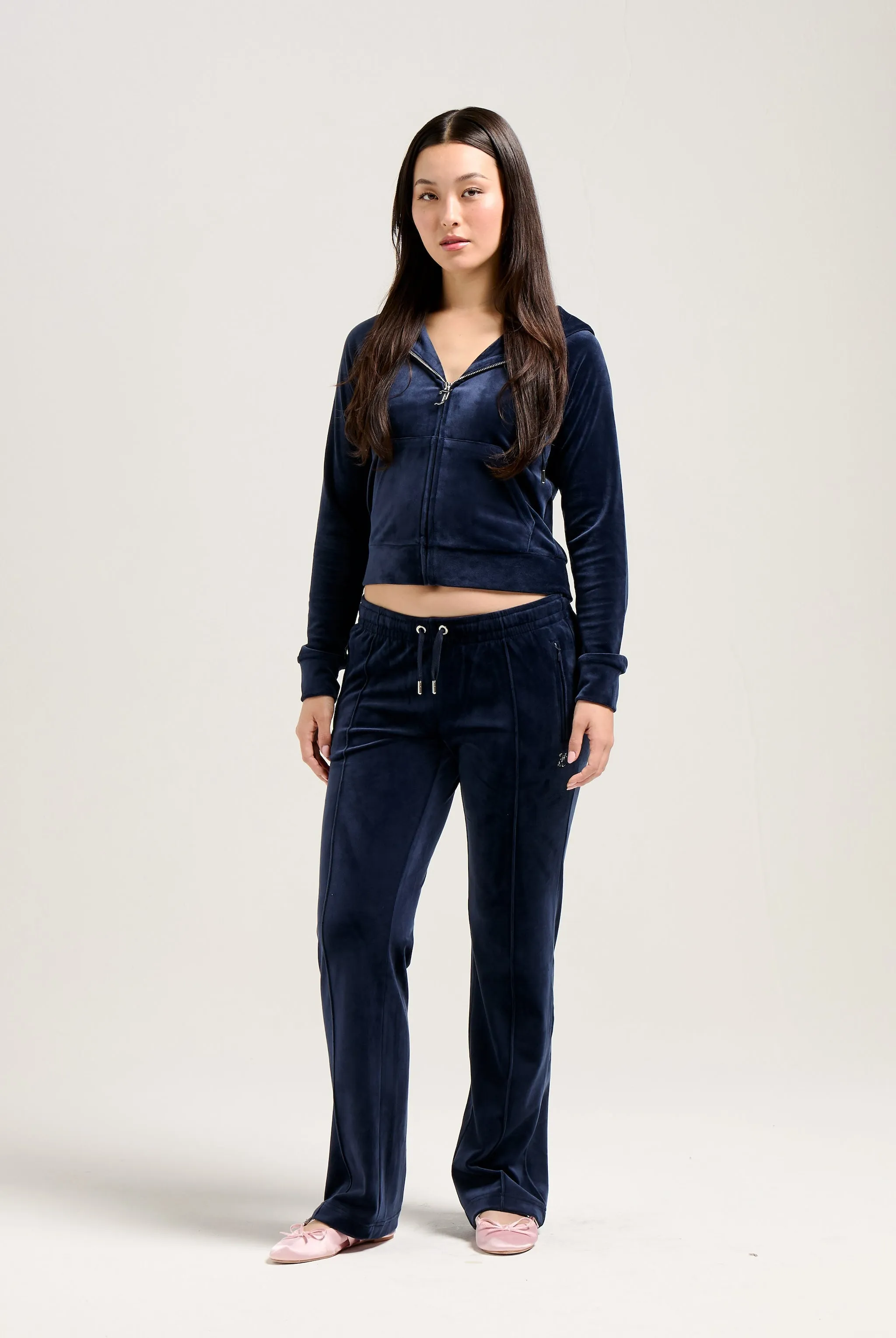 'LEO' NIGHT SKY VELOUR DIAMANTÉ TRACKSUIT BOTTOM