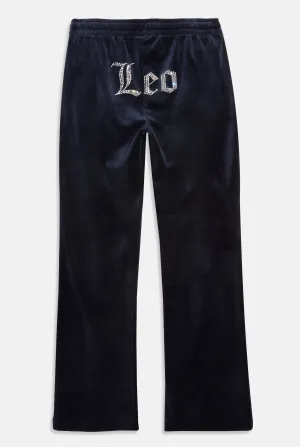 'LEO' NIGHT SKY VELOUR DIAMANTÉ TRACKSUIT BOTTOM