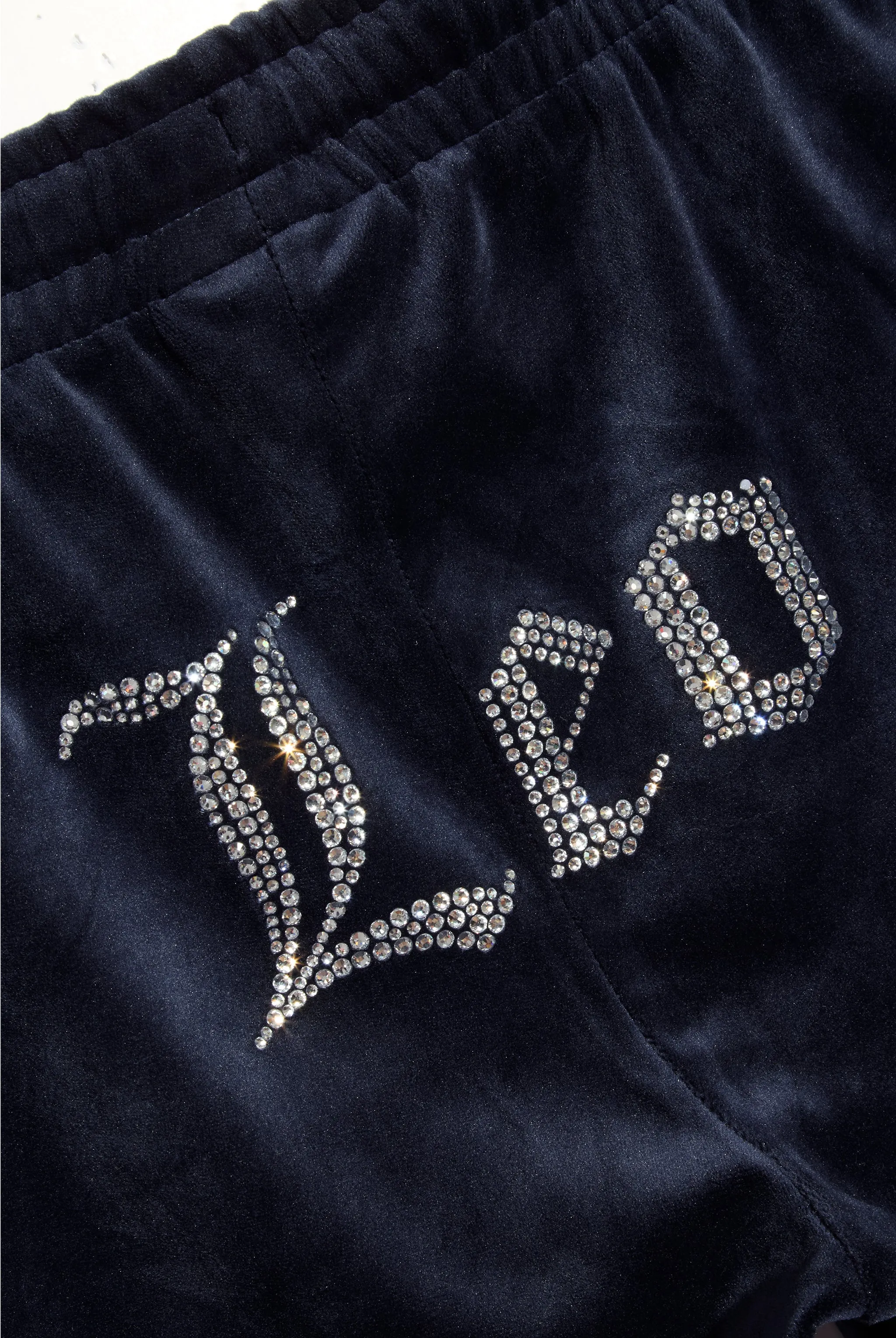'LEO' NIGHT SKY VELOUR DIAMANTÉ TRACKSUIT BOTTOM