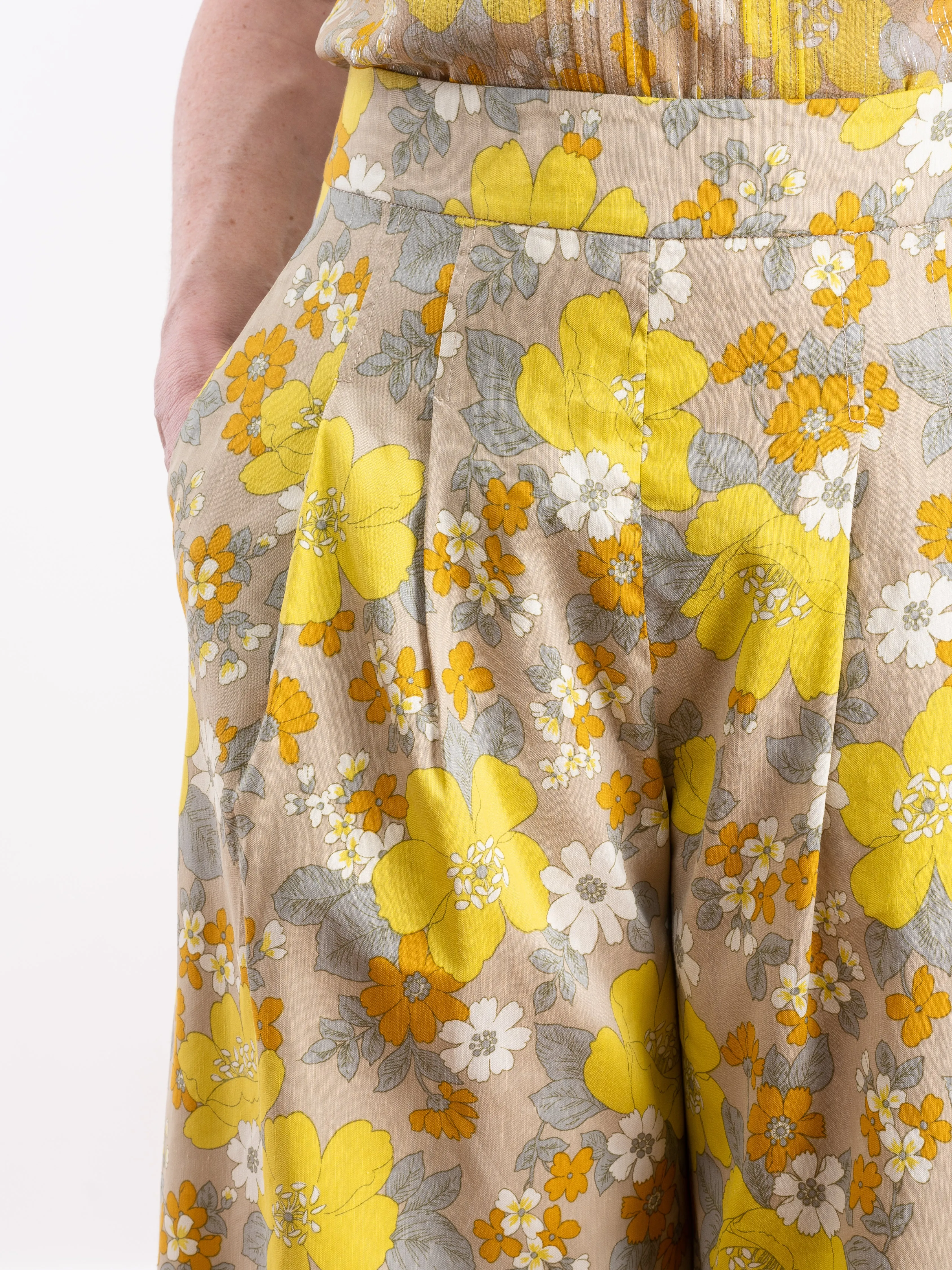 leonor pant - yellow multi