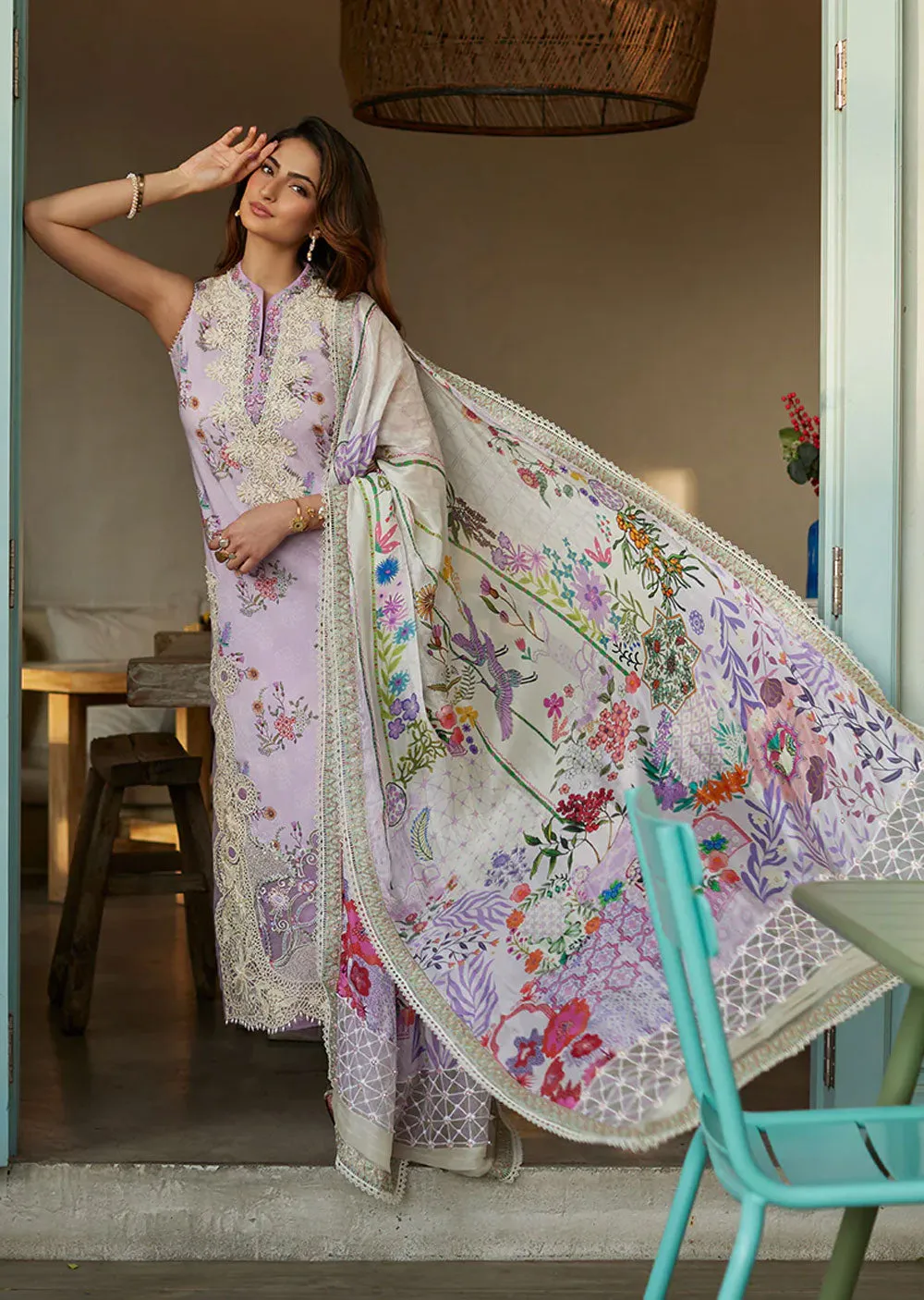 LIL-04 - Nazeli - Unstitched - Liliana Luxury Lawn Collection 2024