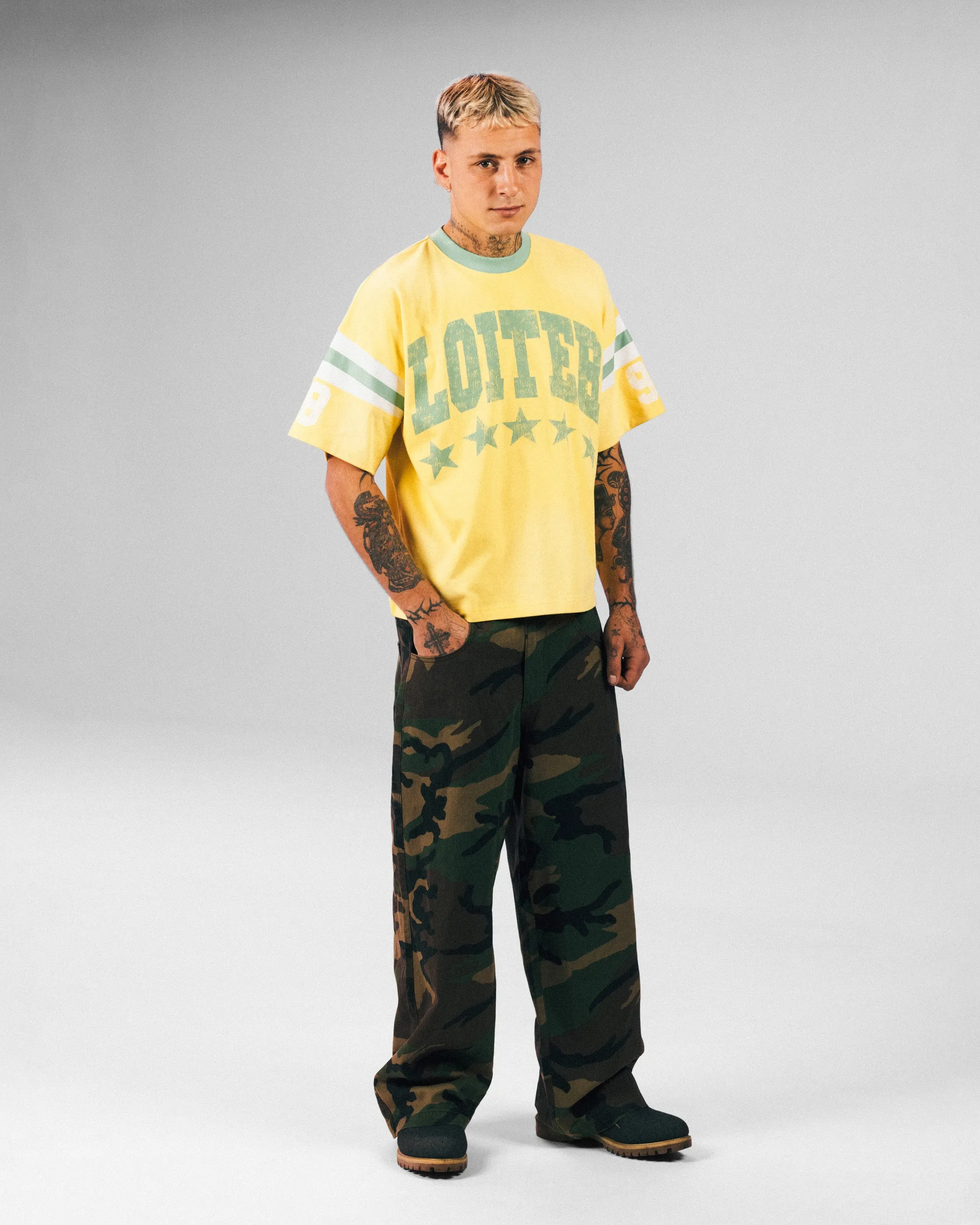 Loiter Star Jersey T-Shirt Yellow