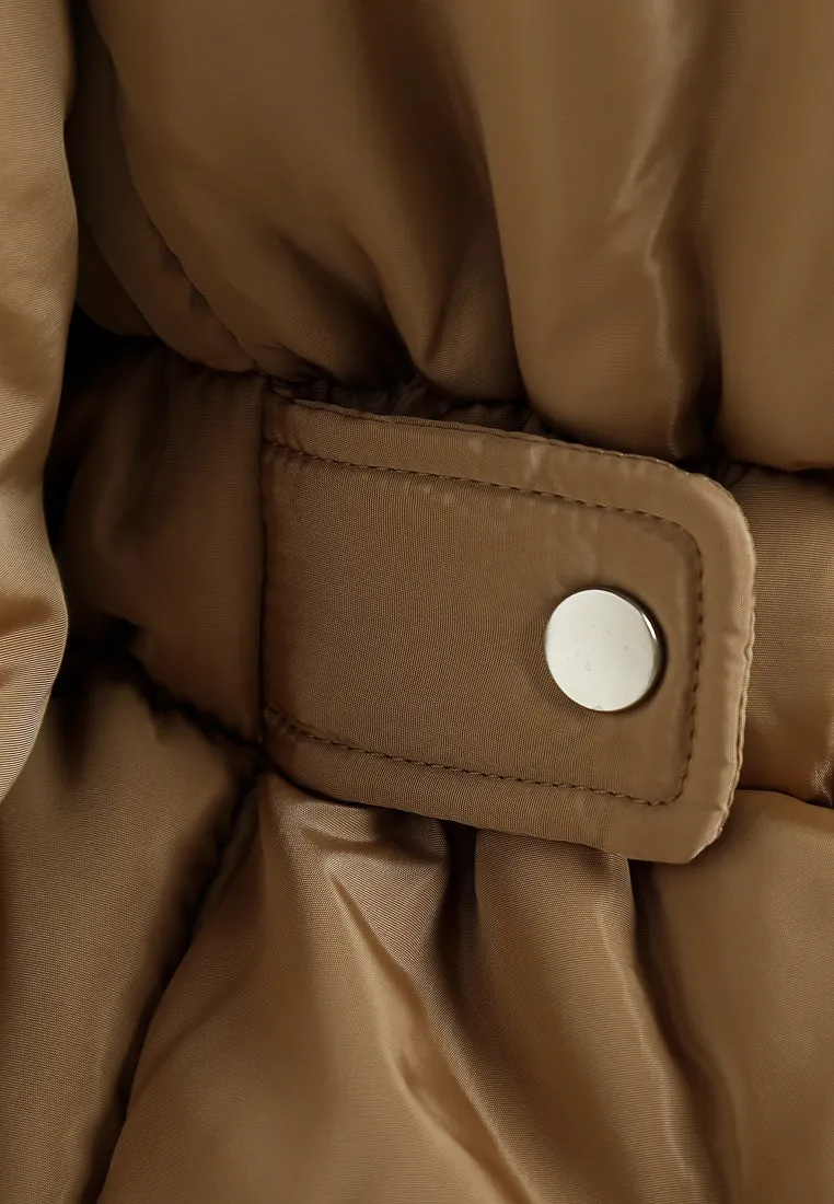 Long Puffer Jacket Hoodie