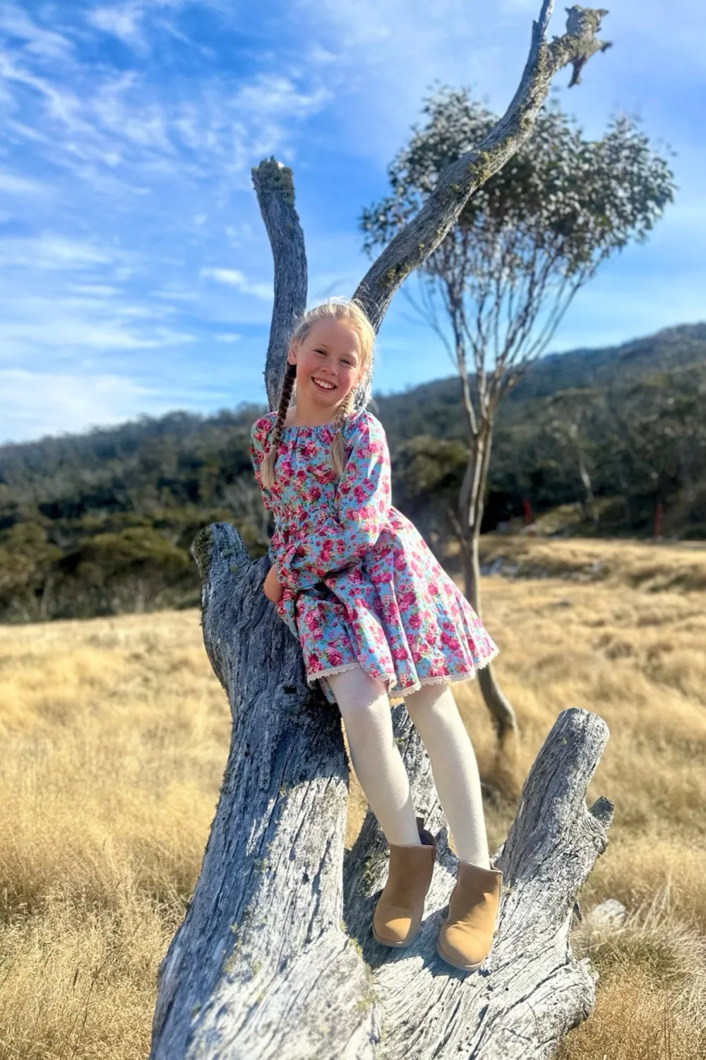 Long Sleeve High Waisted Twirling Dress | Rosy Meadows