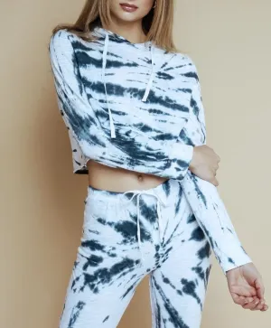 Long Sleeve Tie Dye Hooded T Shirt Sweatshirt