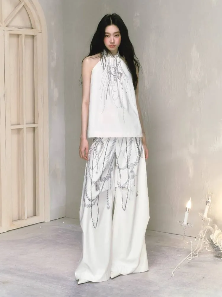 Loose Printed Wide Leg Pants