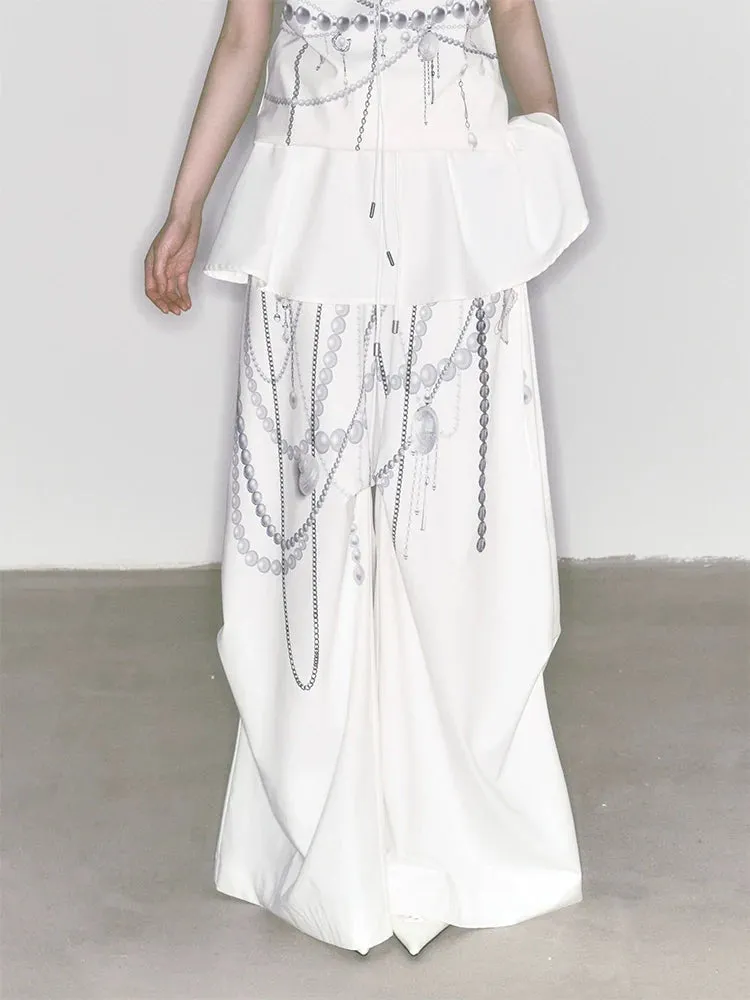 Loose Printed Wide Leg Pants