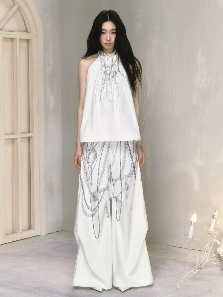 Loose Printed Wide Leg Pants