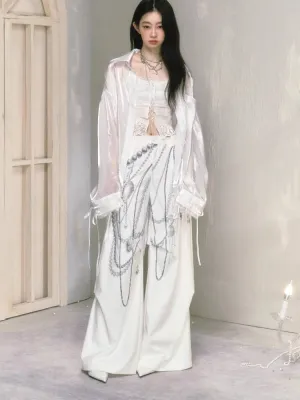 Loose Printed Wide Leg Pants