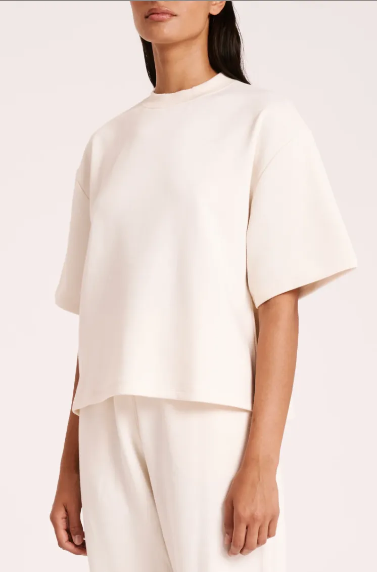 Lounge Fleece Tee Natural