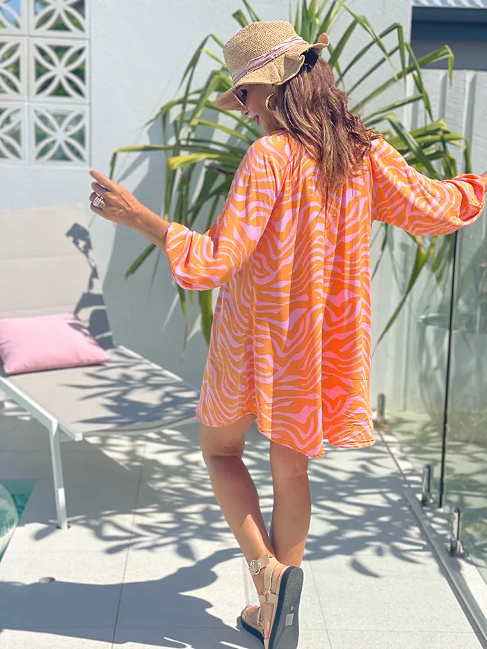 Madalena Shirt Dress - Zebra
