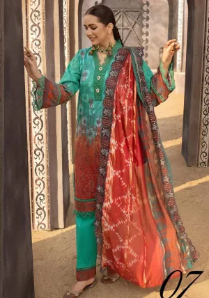 Mahees Vol-5 Embroidered Lawn Unstitched 3pcs