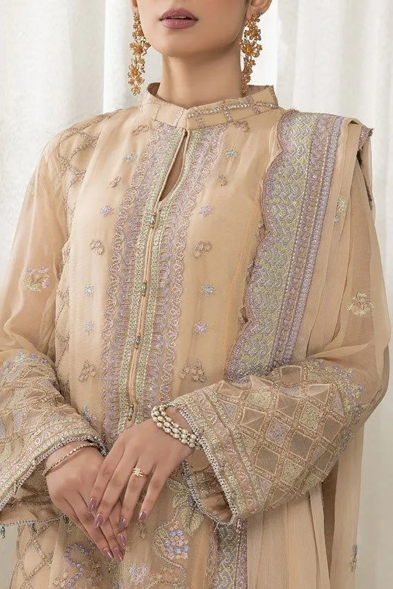 Mahiz Embroidered Semi Stitched Chiffon 3Pcs