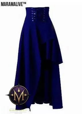 Maramalive™ Gothic Lace Fastening High Waist Irregular Length Skirt.