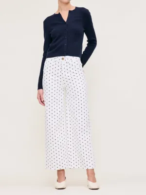 Marine Dots Hepburn Wide Leg