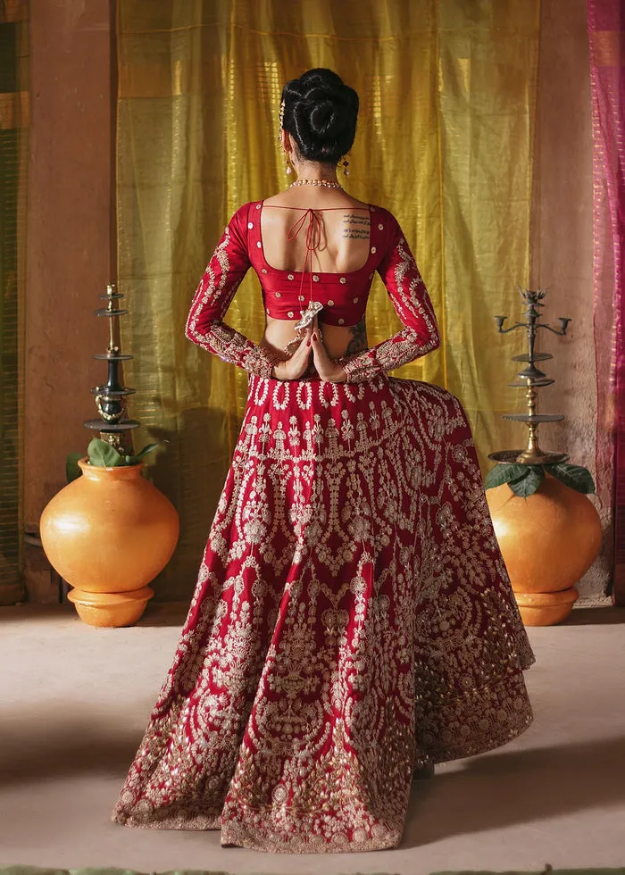 Maroon Lehenga Bridal Choli Pakistani Wedding Dresses