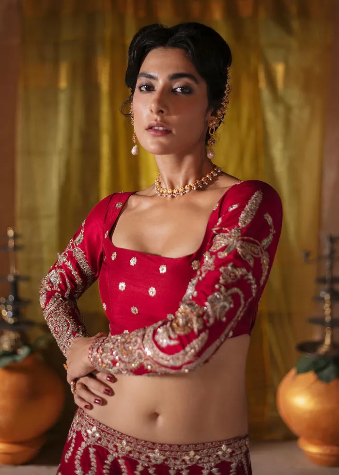 Maroon Lehenga Bridal Choli Pakistani Wedding Dresses