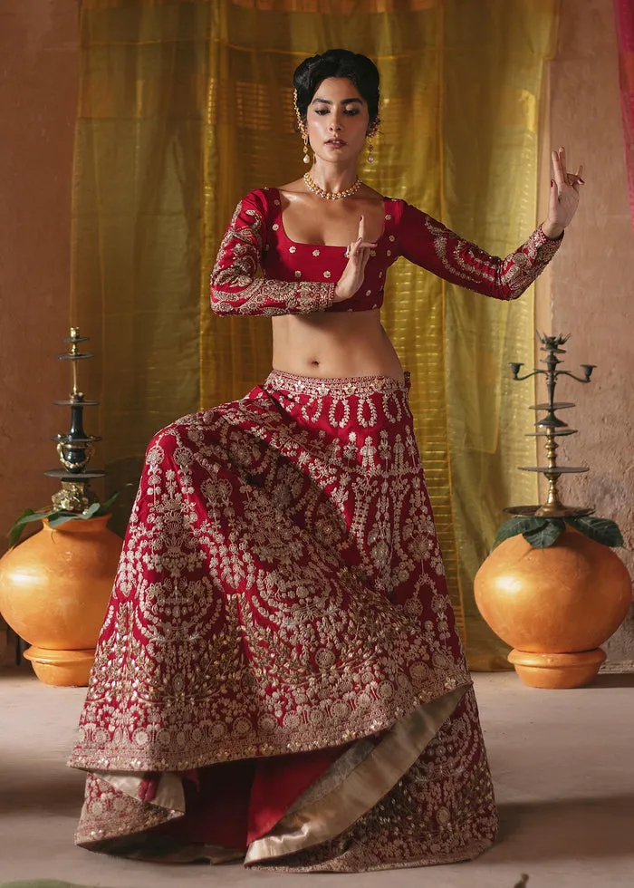 Maroon Lehenga Bridal Choli Pakistani Wedding Dresses