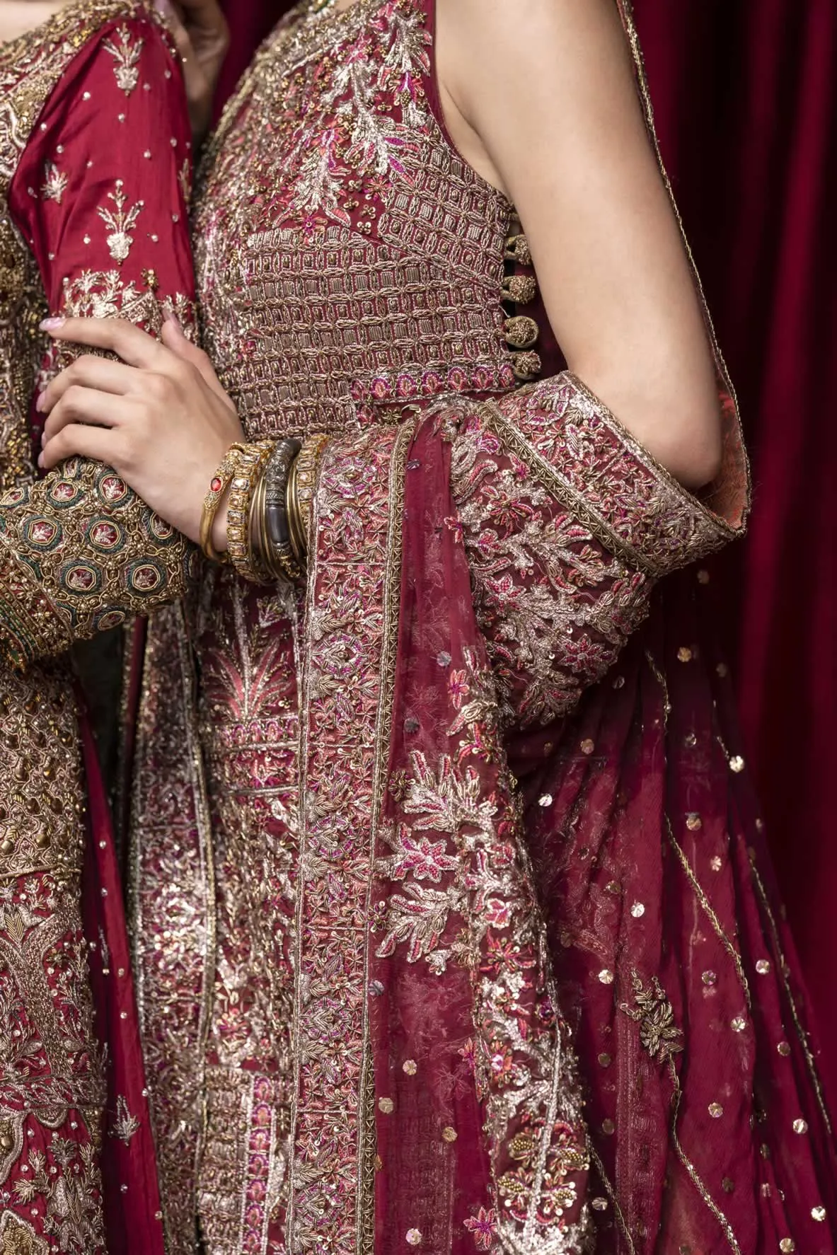 Maroon Lehenga Bridal Wear Pakistani Wedding Dresses