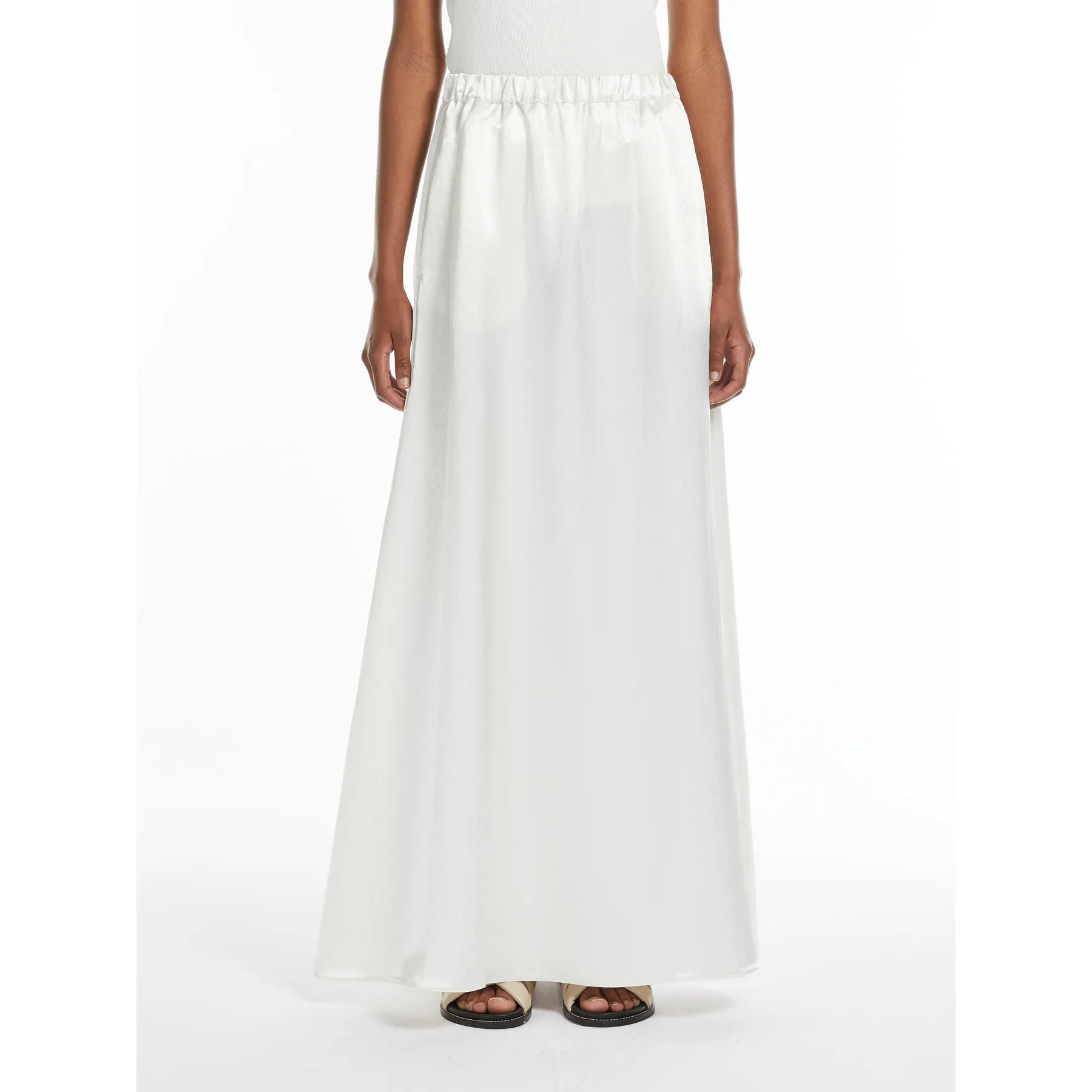 Max Mara MM NUEVO White Maxi Skirt