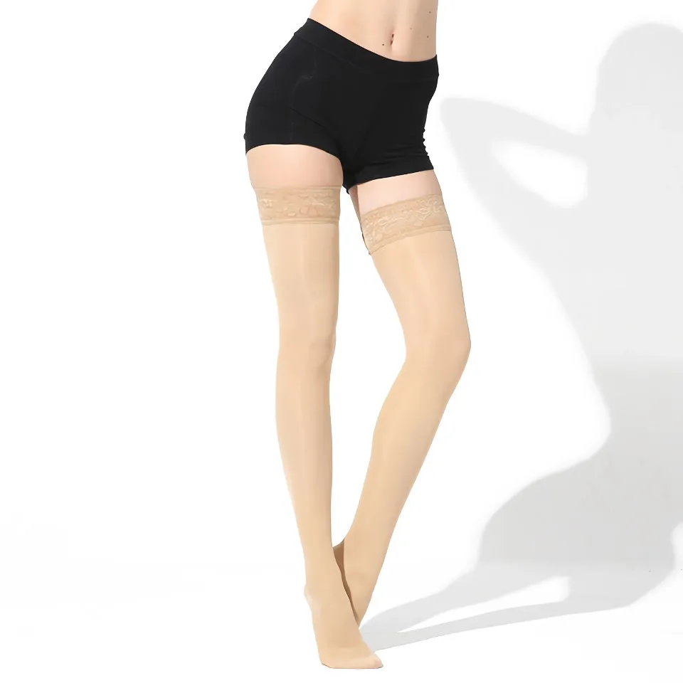 Medical Compression Thigh High Stockings for Varicose Veins – 15-20mmHg
