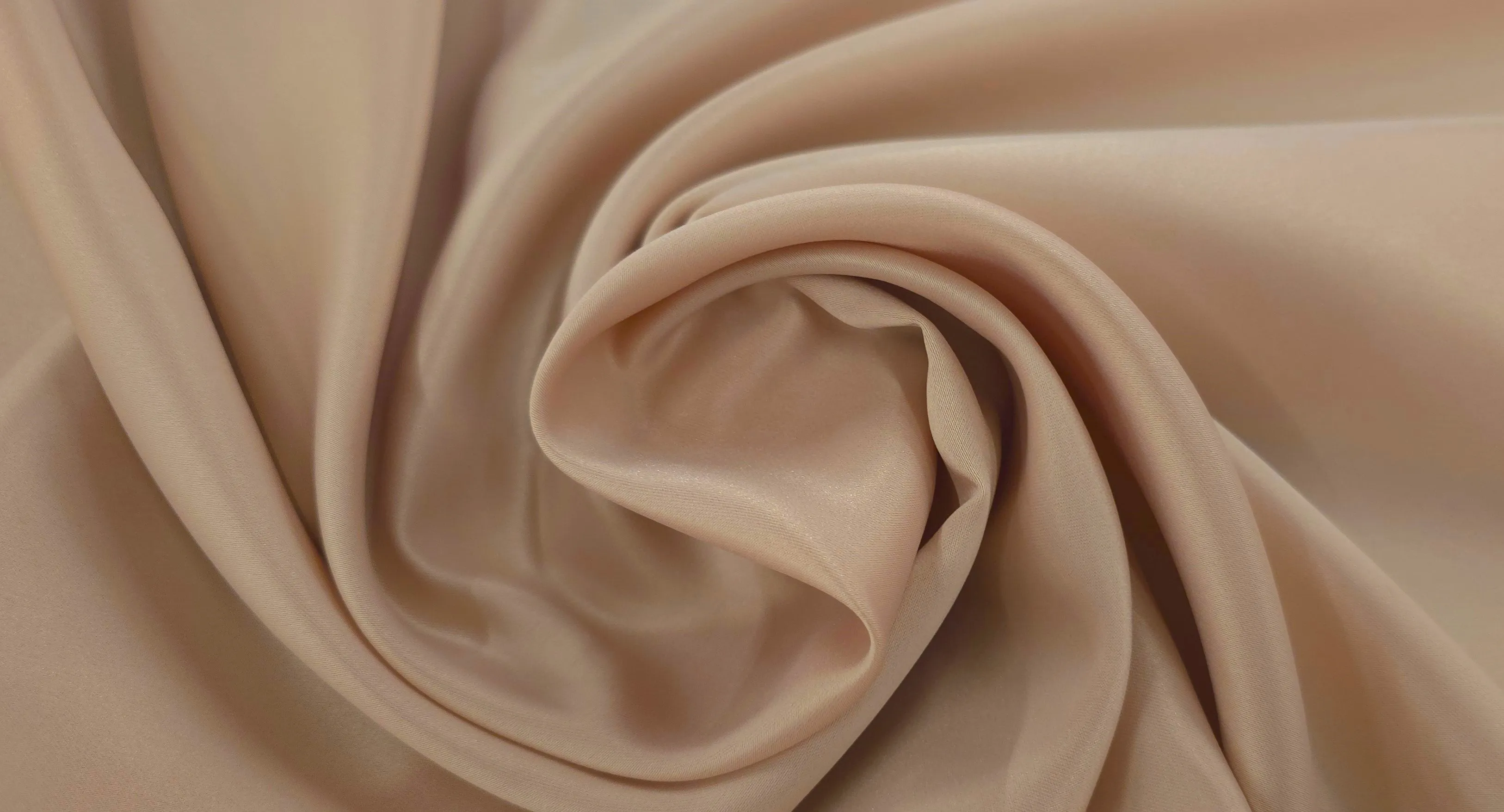 Medium Weight Delustered Satin Beige
