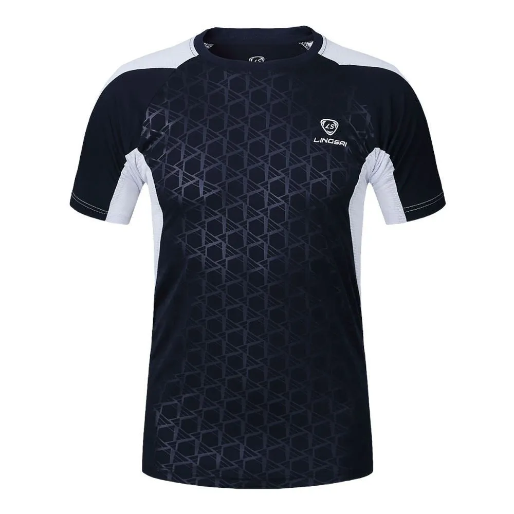Men workout T-shirt Fitness Quick Dry Stretchy Tops Tee Shirt Short Sleeve M-3XL NW