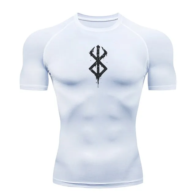Men's Compression Tshirt Long Sleeve Anime Berserk Guts Sport