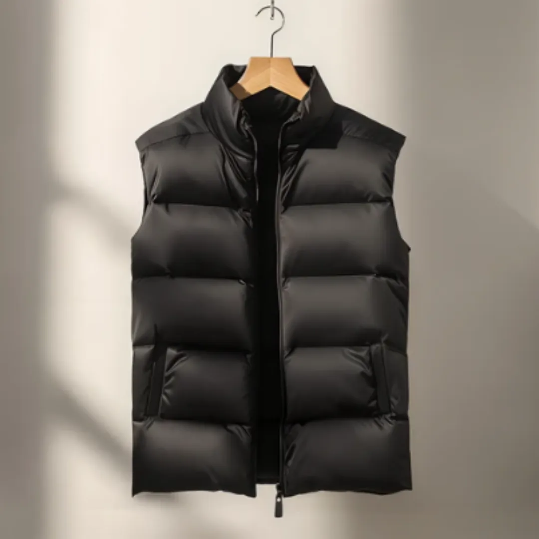Men's Heated Turtle Neck Puffer Vest | Zip Up