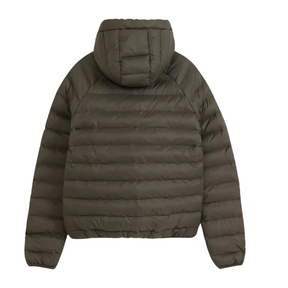 Men’s Olive Green Hooded Winter Puffer Jacket
