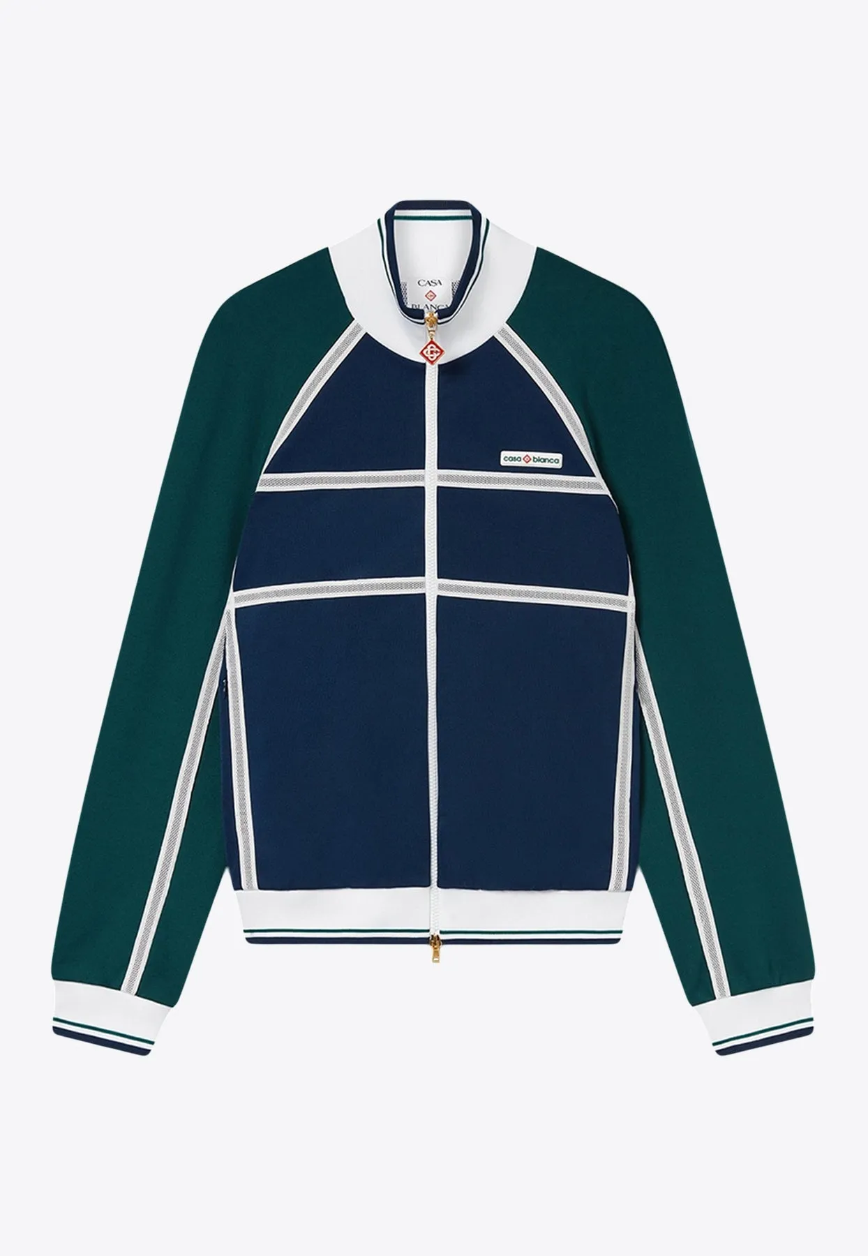 Mesh Tape Zip-Up Track Jacket