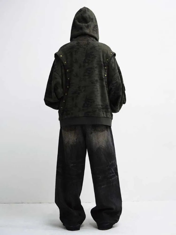 Metal button hooded sweatshirt【s0000010004】
