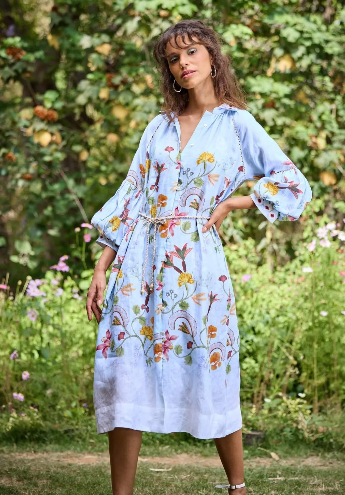 Miami blue shirt dress