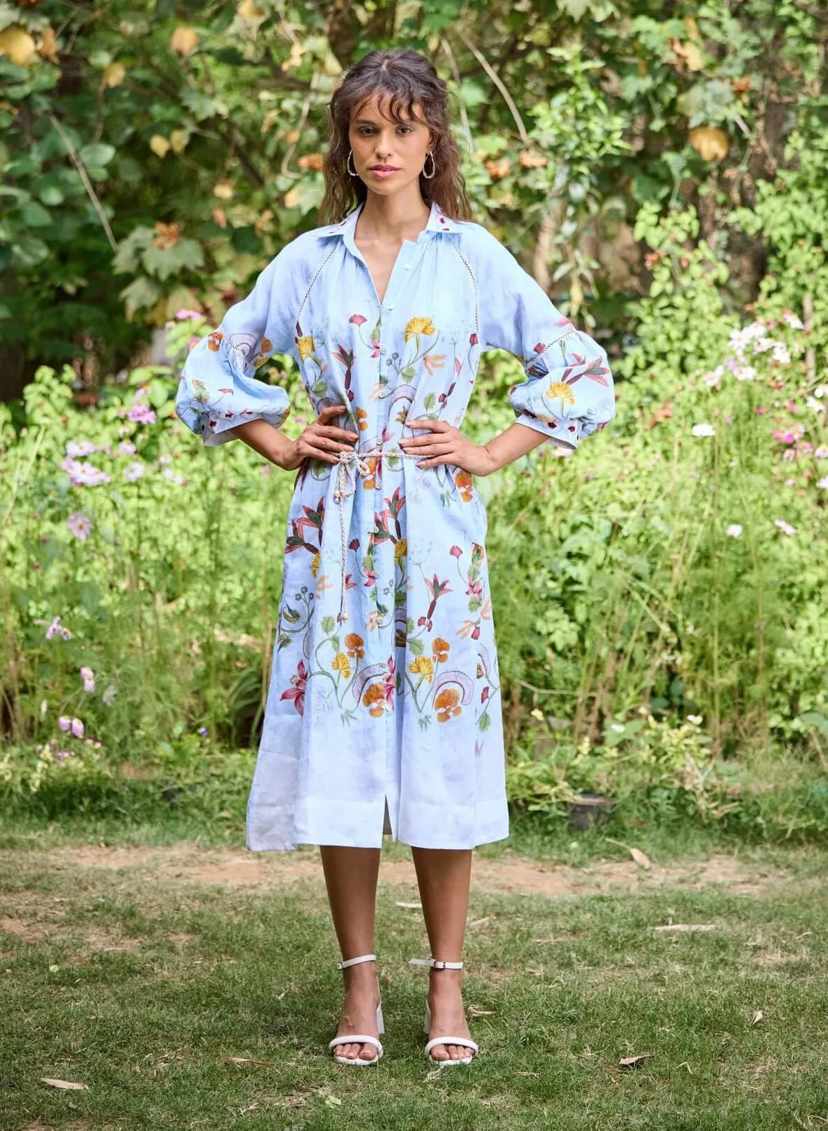Miami blue shirt dress