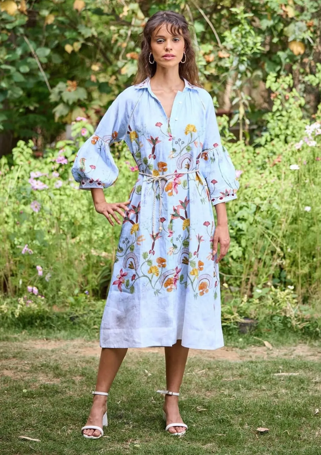 Miami blue shirt dress