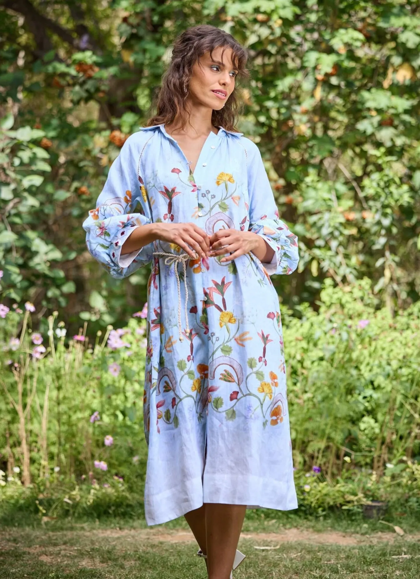 Miami blue shirt dress