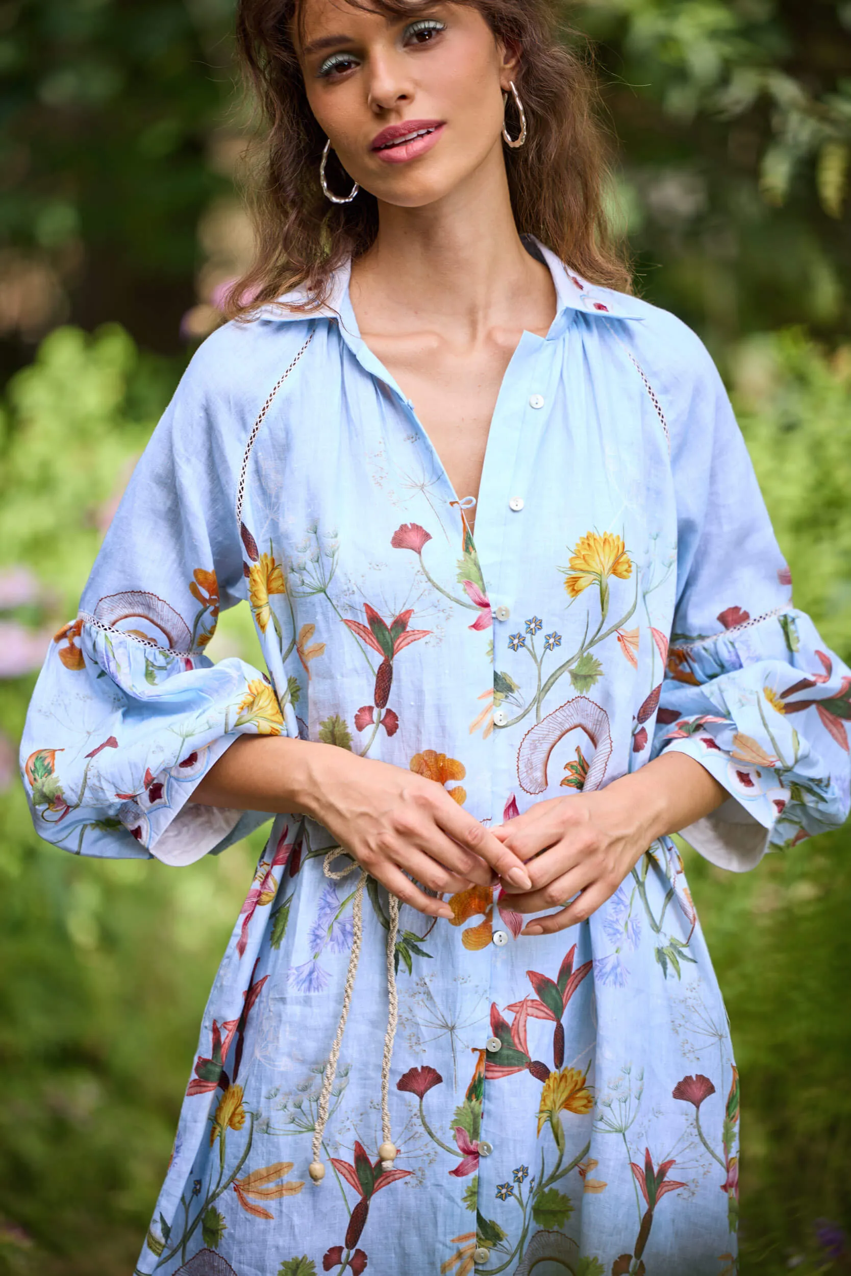 Miami blue shirt dress