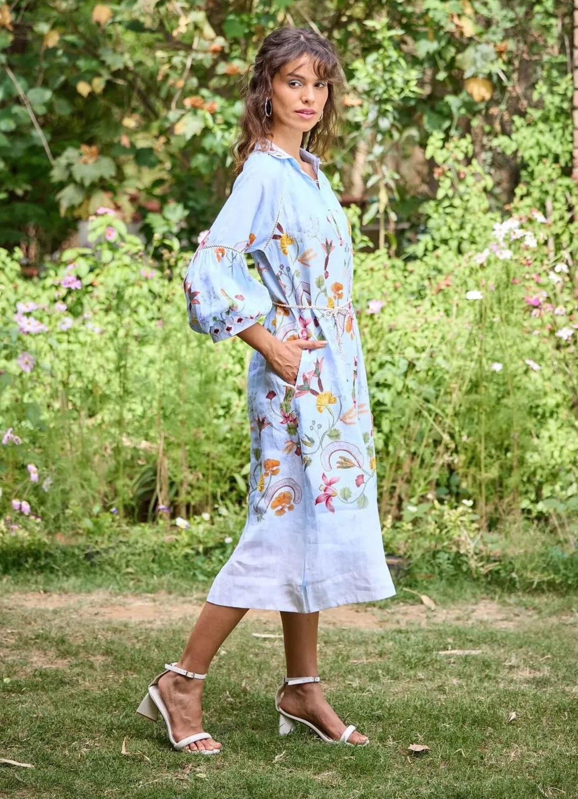 Miami blue shirt dress