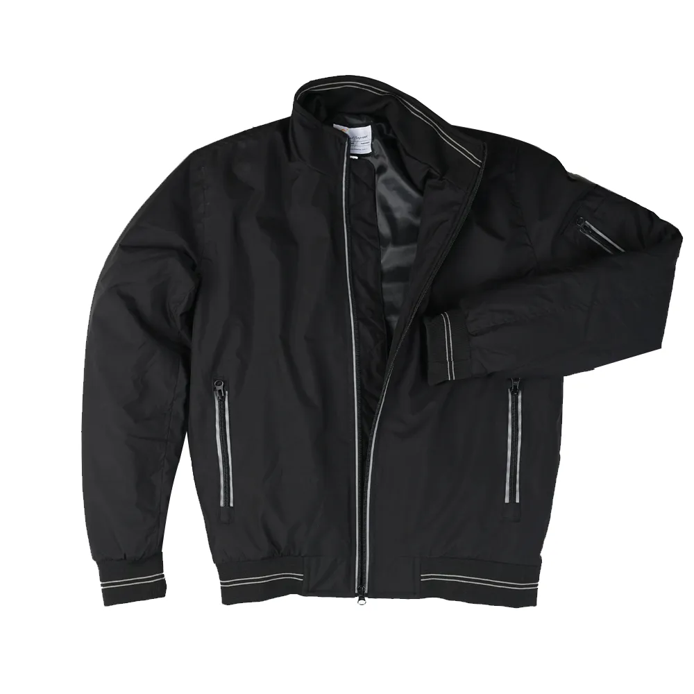 Midnight Black Bomber Jacket