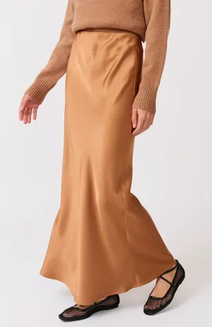 MILLIE SLIP SKIRT || GOLDEN SATIN