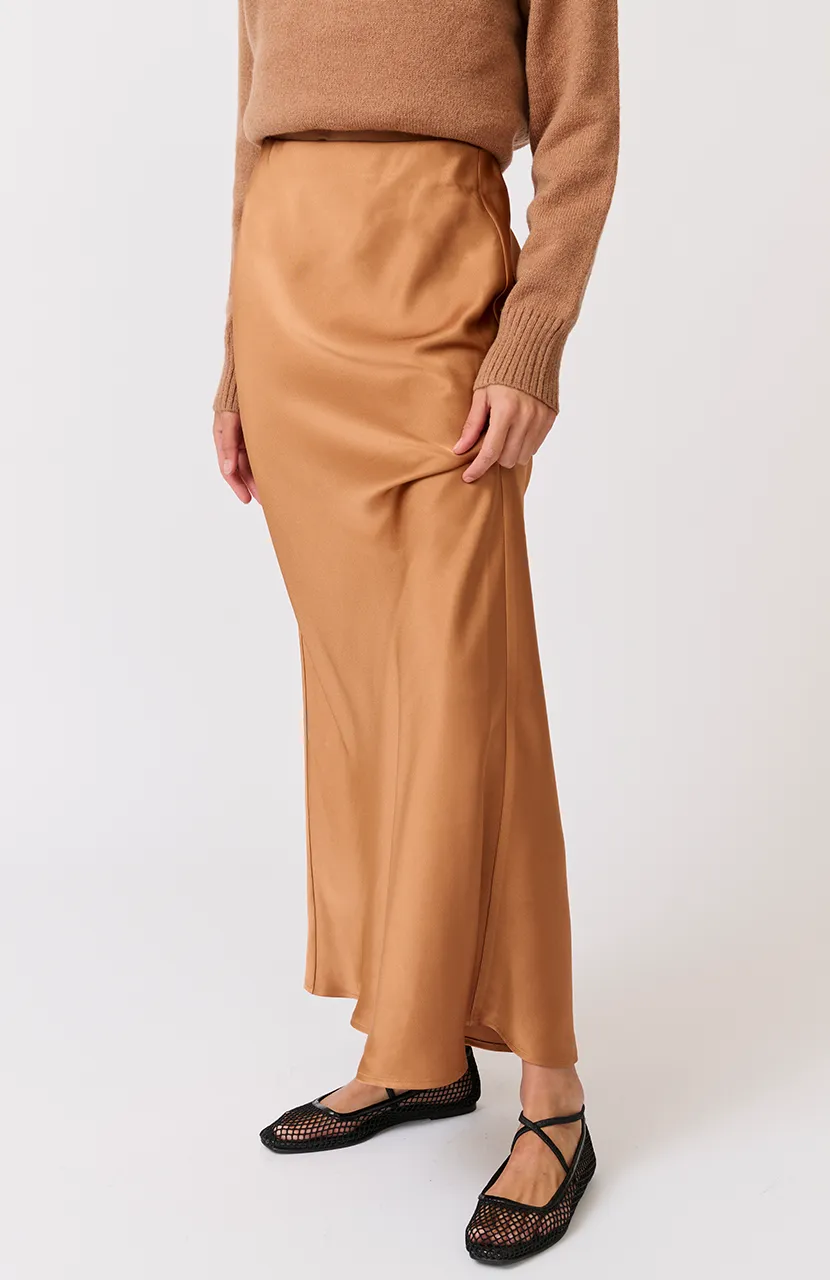 MILLIE SLIP SKIRT || GOLDEN SATIN