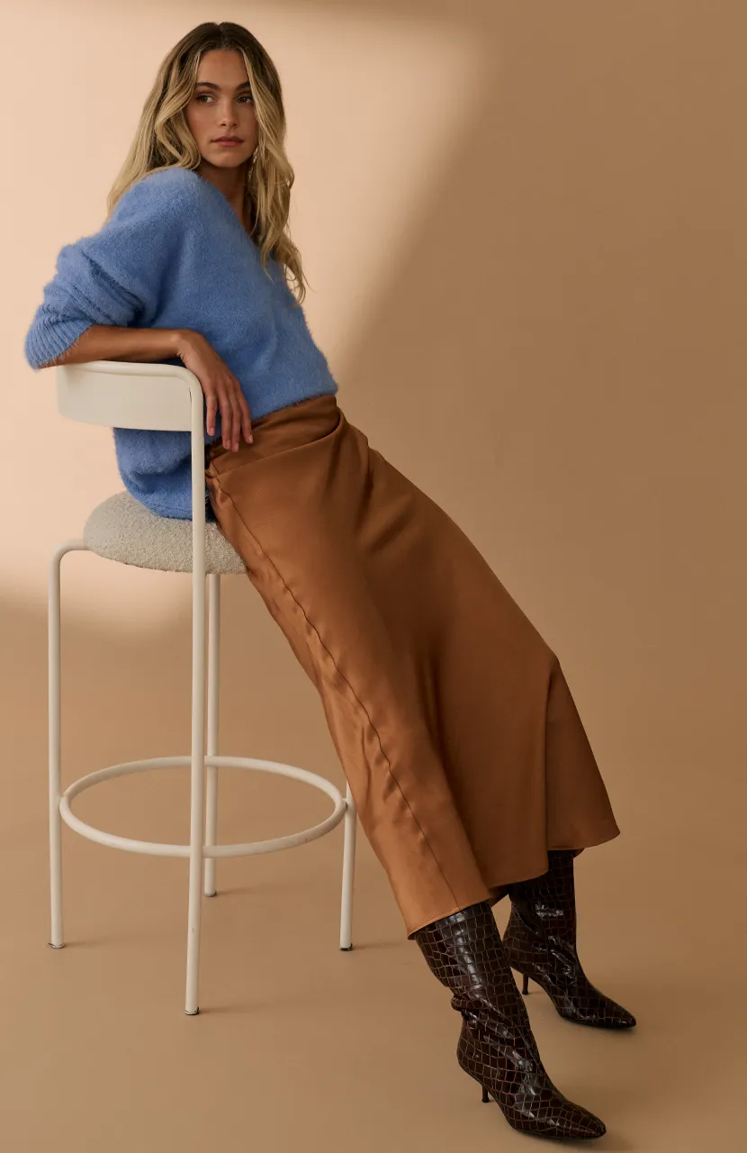 MILLIE SLIP SKIRT || GOLDEN SATIN
