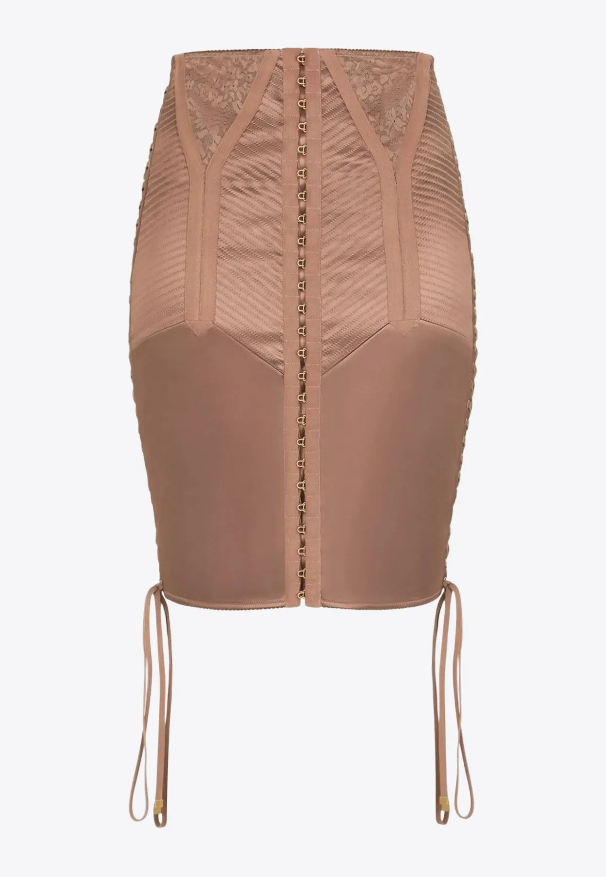 Mini Satin Skirt with Laces