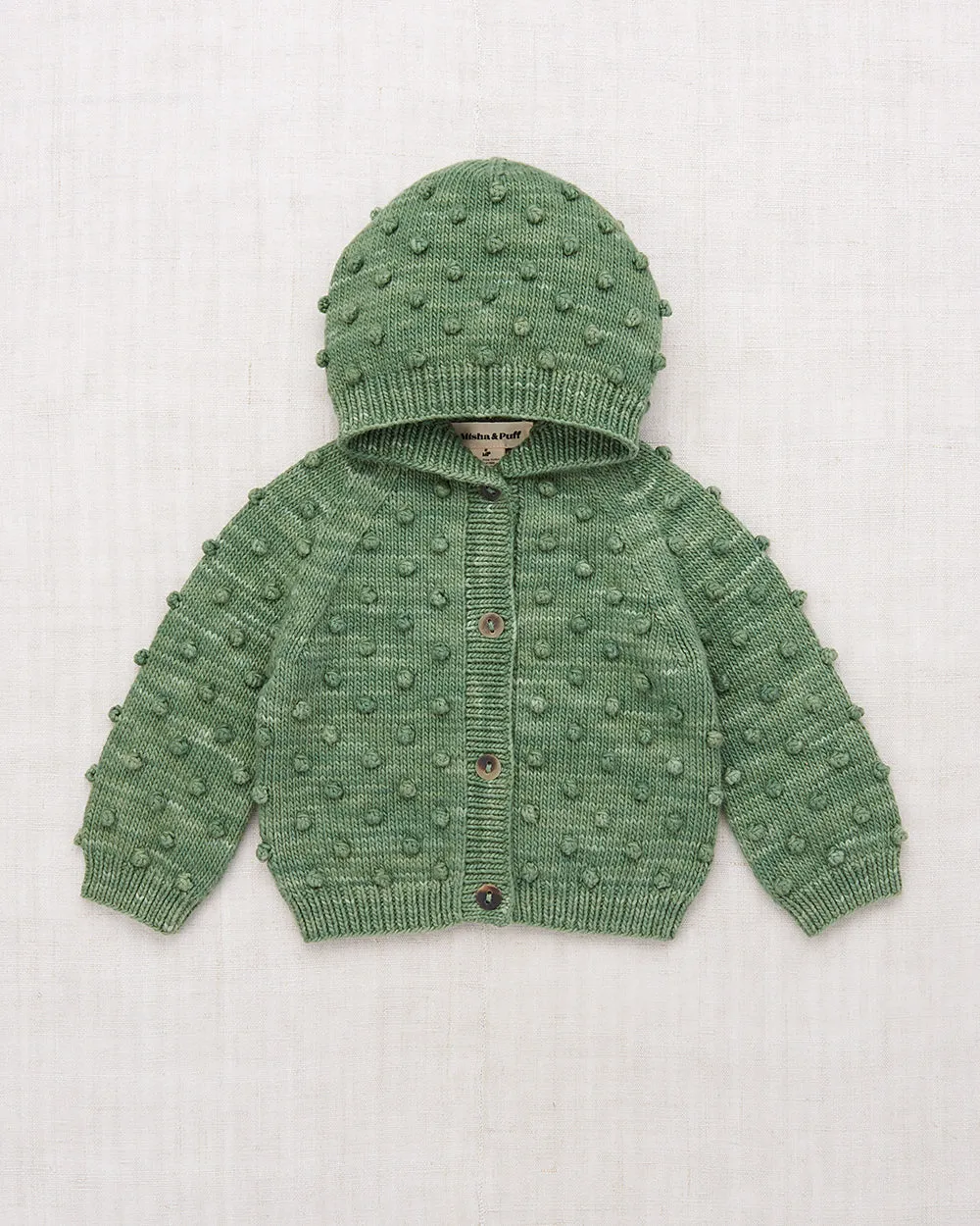 Misha & Puff Hooded Popcorn Cardigan