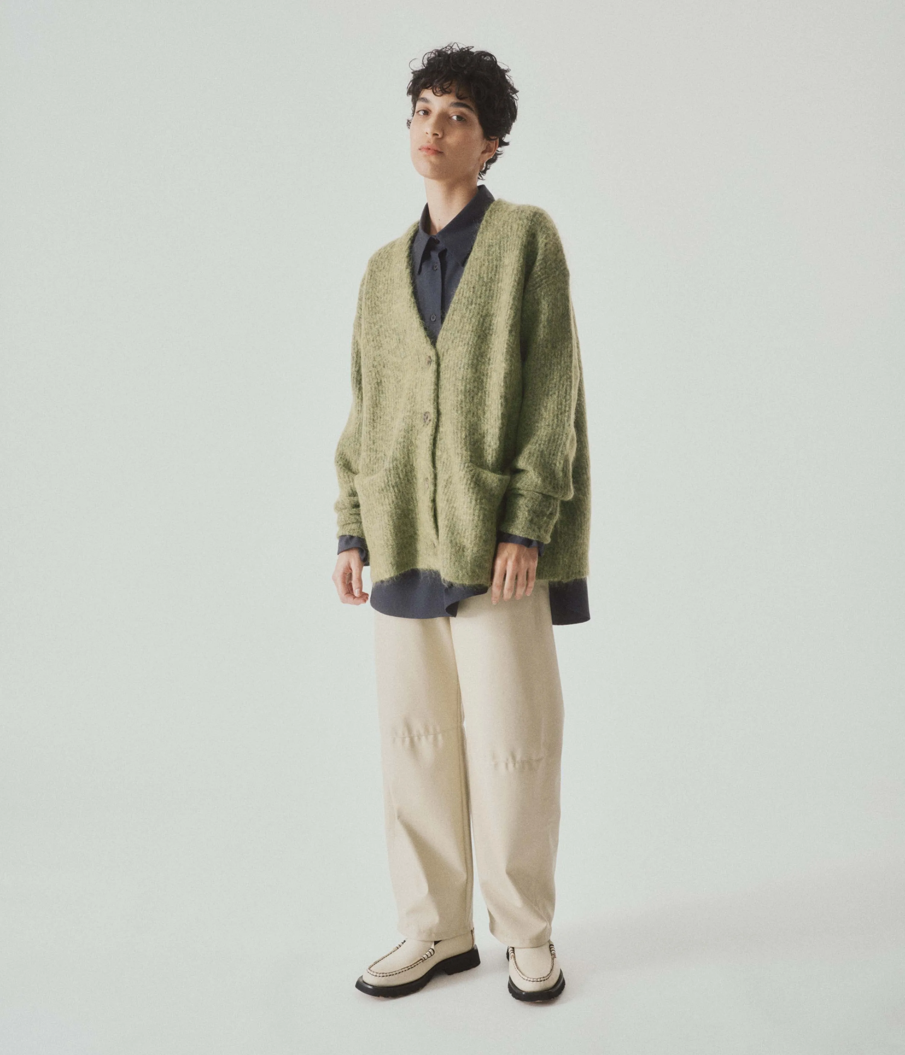 Mohair Cardigan in Matcha