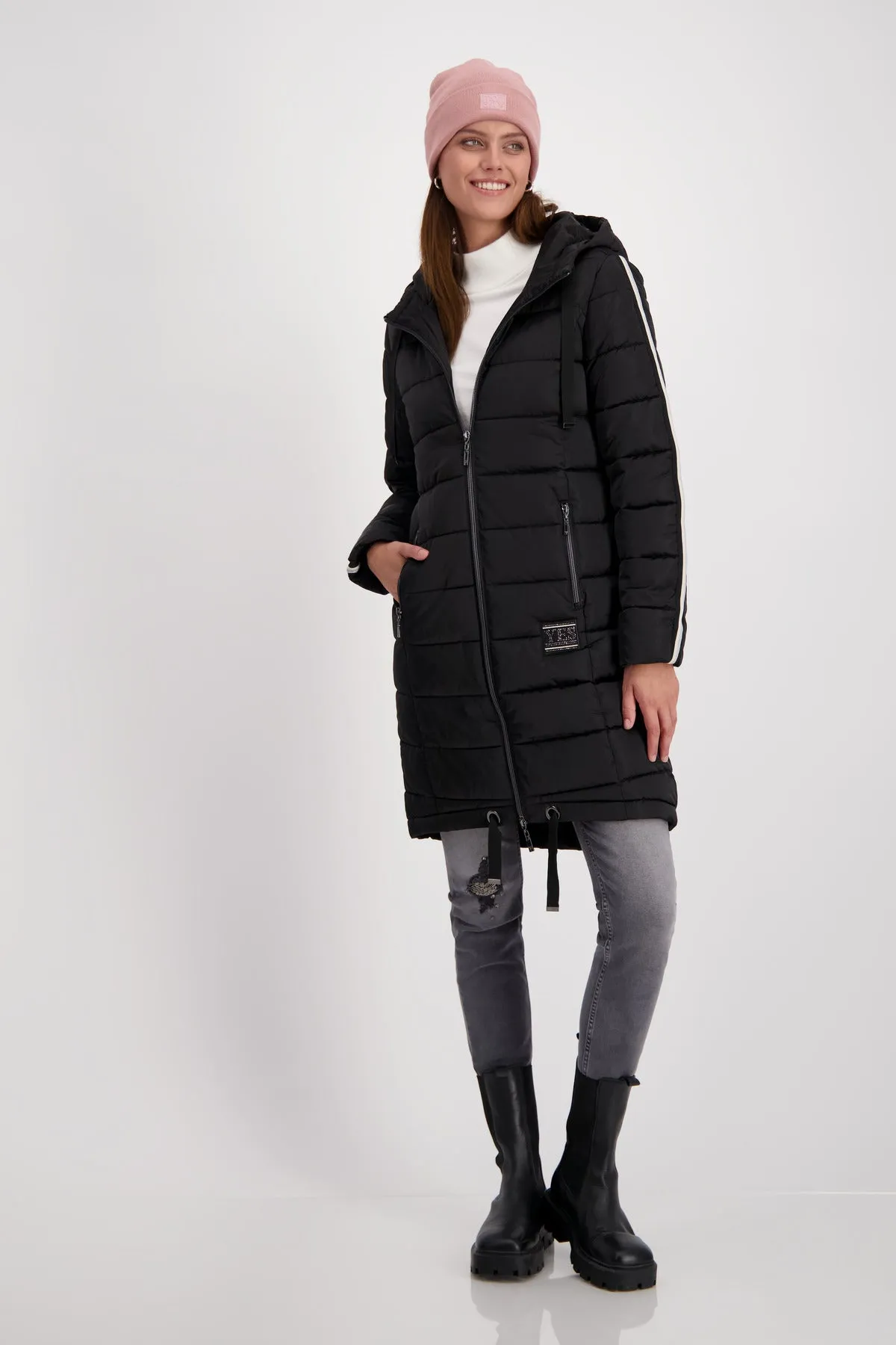 Monari  Black Padded 'Yes' Coat 808246